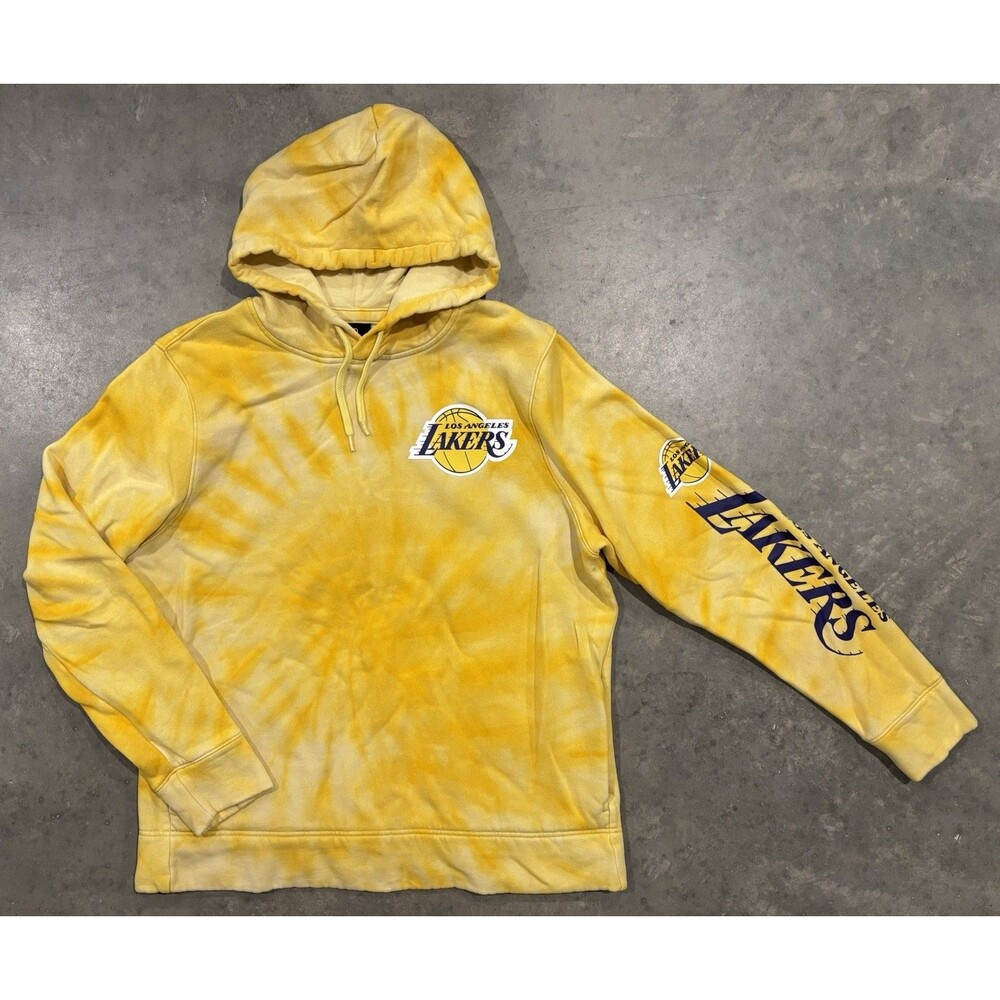 Los Angeles Lakers Tie Dye Hoodie Sweatshirt Adult XL Yellow NBA